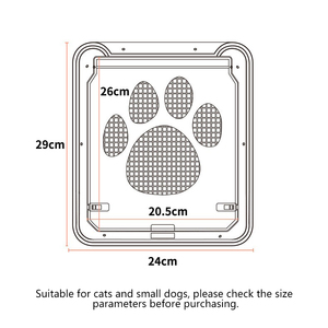 Nouvelle porte pour animaux de compagnie (chats et chiens) pour fenêtre moustiquaire, facile à installer, pour entrée et sortie, avec clôture - Product Image 4