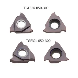 TGF32L — outil de tournage à rainurage triangulaire en carbure de tungstène, pour acier inoxydable, 0.5-1.5mm, 1 pièce