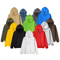Hoodie katun desain kustom sampel gratis, atasan pendek polos hitam model dropped shoulder untuk pria, grosir
