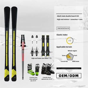 สกีสองแผ่นประสิทธิภาพสูง ดีไซน์ 3 มิติที่หัวและท้าย แกนไม้ป็อปลาร์ สำหรับเล่นสกีฟรีสไตล์ในสวนสาธารณะและพื้นที่ป่า - Product Image 2