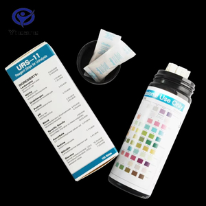 <span class=keywords><strong>Bandelettes</strong></span> de <span class=keywords><strong>test</strong></span> d'urine manuelles de URS-11T de <span class=keywords><strong>11</strong></span> <span class=keywords><strong>paramètres</strong></span> pour l'appareil d'examen d'acuité visuelle des hôpitaux familiaux - Product Image 1