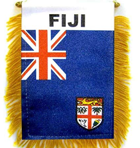 Fiji Mini <span class=keywords><strong>Banner</strong></span> 6 ''<span class=keywords><strong>x</strong></span> <span class=keywords><strong>4</strong></span>'' 15x10 cm fijian pennant 4x6 inch cốc hút móc áo với in kỹ thuật số cho ô tô sử dụng - Product Image 2