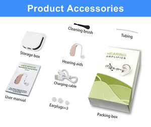 BTE Recarregável Aparelho Auditivo Pequeno Portátil Fácil Operar Chip Importado Inteligente Redução de Ruído 1 Canal Classe II Idosos - Product Image 6