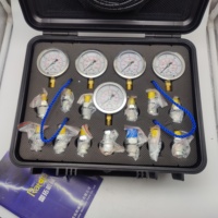 5 Gauges Hydraulic Pressure Measuring Instruments Digital Hydraulic Pressure Measurement Kit with 5 Gauge