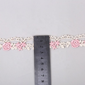 Encaje Bordado Soluble en Agua con Borde <span class=keywords><strong>de</strong></span> Rosas, Accesorios <span class=keywords><strong>de</strong></span> Ropa para Niños, Bolsos, 2.5cm, Encaje <span class=keywords><strong>Rosa</strong></span> Exquisito - Product Image 4