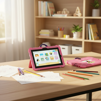 Tableta Infantil de 7 Pulgadas con Android para Niños Pequeños, Juegos de Aprendizaje Temprano, Control Parental, Funda de Silicona Resistente a Golpes