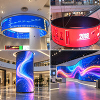 Module LED flexible pliable à 120 degrés P2.5, panneau à masque souple pour colonnes courbes et écrans irréguliers