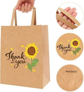 Sacs en papier avec poignées, logo personnalisable imprimé, sacs en papier kraft, sacs en papier pour le shopping - Product Image 3