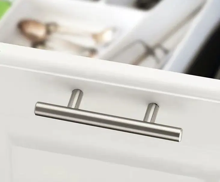Stainless Steel Furniture Kitchen Wardrobe Shoebox Cabinet Knobs Closet Door Drawer Pull Handles Hardware Silvery
