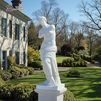 Statue d'Aphrodite Vénus en marbre blanc grandeur nature, sculpture grecque célèbre sculptée à la main pour l'extérieur