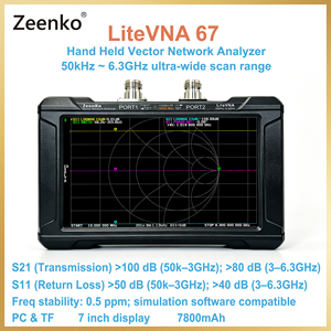 Zeenko LiteVNA 67 Draagbare Vector Netwerk Analyzer 50KHz-6.3GHz Handheld Antenne Analyzer met 7 inch Display 7800mAh Batterij - Product Image 1