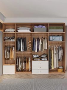 <span class=keywords><strong>Armadio</strong></span> in Legno su Misura ZD con Maniglie in Metallo Design Moderno Organizzatore per Vestiti Cabina <span class=keywords><strong>Armadio</strong></span> - Product Image 5