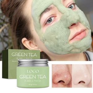 Masque facial bio au thé vert et à l'argile, personnalisé, au rétinol et à la vitamine C, pour éliminer les points noirs, traiter l'acné et éclaircir le teint, à base de plantes, effet bulle - Product Image 6