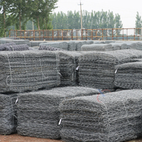Paniers gabions en fil de fer galvanisé 60x80mm, grillage pour mur de soutènement en pierre, clôture de gabion, forme de trou hexagonal découpée et pliée