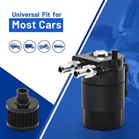 Tanque de Captura de Aceite de Aluminio con Deflector, Redondo, de 300 ml, para Carreras, Mini Filtro de Aire Universal para Motores de Camiones