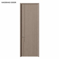 HAOSHAO Porte en bois en gros, placage personnalisé, aspect haut de gamme, porte intérieure à coût contrôlé, option à faible émission, vente en gros OEM ODM