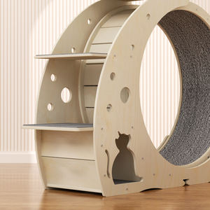 CATSOUL gatto legno ruota da corsa silenzioso tapis roulant giocattoli interattivi ruota esercizio simpatico gatto mobili giocattolo per animali gatti - Product Image 3