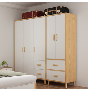 Tủ quần áo lắp ráp gỗ rắn kinh tế một không gian lưu trữ mơ mộng cho trẻ em - Product Image 5