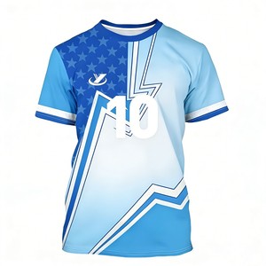 Camiseta de Fútbol de la Selección <span class=keywords><strong>Nacional</strong></span>, Lisa, Teñida, Estampada, Ligera, Transpirable, Unisex, para Adultos, de Verano, Manga Corta, 100% Poliéster, de Secado Rápido - Product Image 1