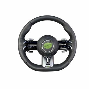 <span class=keywords><strong>Volant</strong></span> en cuir véritable personnalisé pour Mercedes Benz <span class=keywords><strong>AMG</strong></span> C63 A45 E43 E63 W204 W205 809 S63 W222 <span class=keywords><strong>CLA</strong></span> GLC G500 - Product Image 1