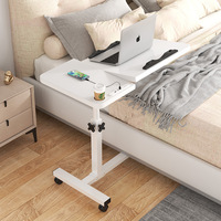 Bureau d'ordinateur pliable multifonctionnel avec tiroir, table de chevet réglable en hauteur, table à manger, pupitre mobile, design simple
