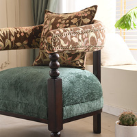 Chaise de designer américain Canapé simple Chambre à coucher Salon Balcon Style Mid-Century Bois massif Français Rétro Loisirs Chaise longue
