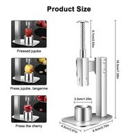 Décortiqueur de dattes rouges en acier inoxydable, outil portable pour retirer les noyaux de cerises et d'olives, décortiqueur de fruits