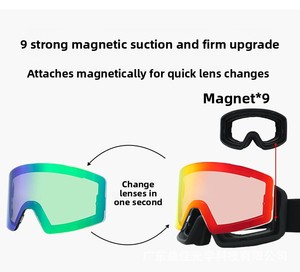 Masque de ski chauffant électrique professionnel <span class=keywords><strong>TN</strong></span>, anti-buée magnétique cylindrique, pour hommes et femmes, nouvelle collection 2026, équipement de neige - Product Image 2