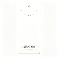Carte à bijoux en carton écologique et recyclable avec texte de bénédiction, impression offset, taille personnalisée pour collier, idéale pour un cadeau assorti
