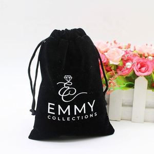 Bolsa de Joyería de Terciopelo con Cordón y Logotipo Personalizado, Bolsa de Regalo Textil para Joyería - Product Image 3