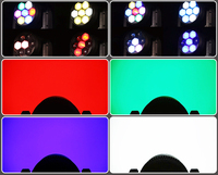 7x60W RGBW Zoom Wash Beam Lumière LED à tête mobile avec contrôle DMX512 540/230 Pan/Tilt pour DJ et utilisation sur scène