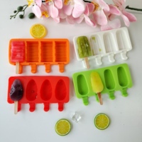 Moule à glace en silicone à 2/3/4 cavités, fabricant de sucettes glacées, bac à glaçons pour jus de fruits, moule à sucettes glacées, sans BPA, chocolat, pudding, animal