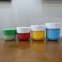 Crème pour les yeux en pot en plastique PP, couvercle à vis, couleurs personnalisables, impression sérigraphique, pots ronds multi-spécifications, OEM