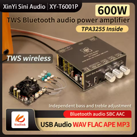 Módulo XY-T6001P T6001P, Placa Amplificadora de Audio Inalámbrica Monofónica de 600W, Chip Amplificador de Altavoz Dual Inalámbrico Verdadero TWS TPA3255