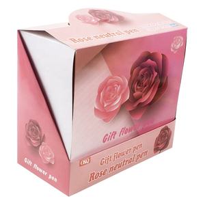 O & Q <span class=keywords><strong>Fancy</strong></span> Big Rose Flower Pen con logotipo personalizado Bolígrafos de tinta de gel Hermoso juego de regalo de flores artificiales para la papelería del Día de la madre - Product Image 6