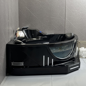 Baignoire autoportante de massage en acrylique pour 2 personnes avec oreiller et cascades bon marché - Product Image 4