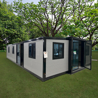 Casa Contenedor Modular de Lujo de Acero Portátil de 20 y 40 pies, Expandible, para Apartamento, Sala de Estar, Centro Comercial, Sótano, 2-4 Dormitorios, Escuela
