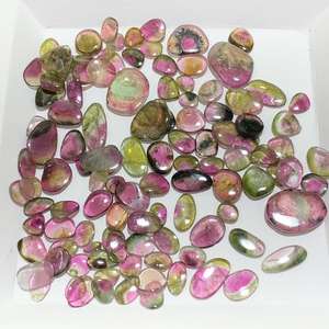 Pierre précieuse naturelle tourmaline pastèque en vrac, prix d'usine de gros - Product Image 3