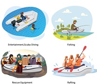 Prêt à expédier 2024 léger CE personnalisé point de goutte emballage gonflable écologique bateau de rafting gonflable pour eaux vives