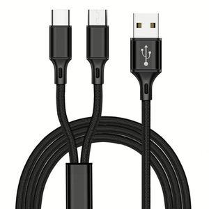 Wholesale Price Type C Micro USB Fast Charging <b>Cable</b> 1.2M Nylon Braid Mobile Phone <b>Cable</b> 2 in 1 Data <b>Cable</b> - Product Image 1