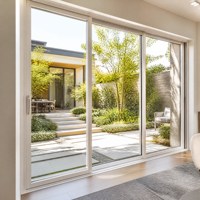Ventana Corredera de Aluminio de Alta Eficiencia Energética con Rotura de Puente Térmico y Doble Acristalamiento para Villa, Balcón, Patio, Hogar, Tamaño Personalizado, Venta al por Mayor