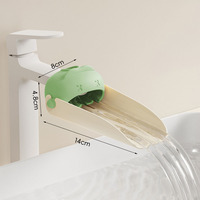 Protège-robinet anti-éclaboussures en silicone souple pour enfants, forme mignonne, motif dessin animé, pour baignoire