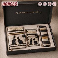 Ensemble cadeau Hongbo Black Cat Budget Planner avec stylo diamant, organiseur d'argent liquide et carnet de suivi des dépenses pour femmes