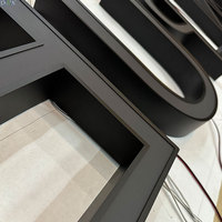 Lettres 3D géantes acryliques prix d'usine panneaux muraux découpés au laser noir blanc panneau LED bandes pour centre commercial hôpital Frontlit