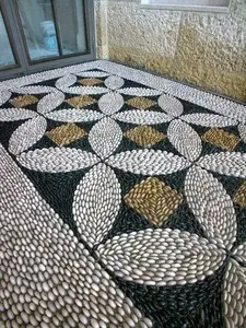 Disegni di medaglione a mosaico in pietra di ghiaia lucidata