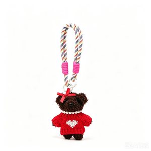 jinbiao Korean Style Keychain <b>Cute</b> Mini Cartoon Plush <b>Bear</b> Doll Phone Case Climbing Rope Bag Purse Pendant Charms Christmas - Product Image 4