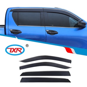 Accesorios <span class=keywords><strong>Auto</strong></span> Vent Visors Window TXR Déflecteur Noir avec Pare-Soleil Pluie en Acier Inoxydable pour Toyota Hilux 2015-2020 2021- - Product Image 5