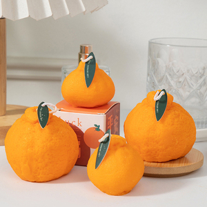 Wholesale Modern Orange Aromatherapy <strong>Candles</strong> Artificial Scented <strong>Citrus</strong> Fruit Shaped <strong>Candle</strong> Soy Wax Colorful Cups Christmas Gifts - Product Image 1
