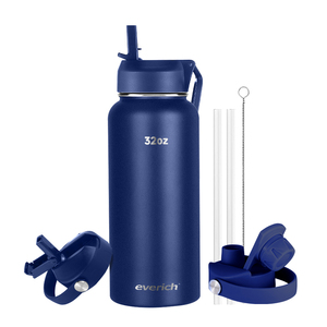 Botella DE AGUA DE ACERO INOXIDABLE 14/22/24/32/64oz de boca ancha, sin BPA, botella de agua con aislamiento de doble pared al vacío para gimnasio, uso deportivo - Product Image 1