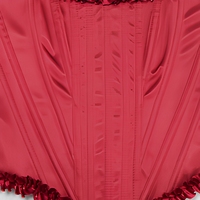 Corset Bustier en Satin pour Femme, à Lacets, avec Baleines, Effet Push-up, pour Tenue de Scène et Gaine Amincissante